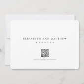 Minimalist Modern Elegant Simple Wedding Dankeskarte (Rückseite)