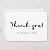 Minimalist Modern Elegant Simple Wedding Dankeskarte (Vorderseite)