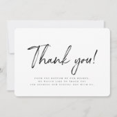 Minimalist Modern Elegant Simple Wedding Dankeskarte (Vorderseite)