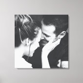 Minimalist Modern Elegant Square Photo Wedding Leinwanddruck (Vorderseite)