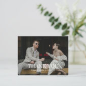 Minimalist Modern Flat Thank You Card RSVP Karte (Stehend Vorderseite)