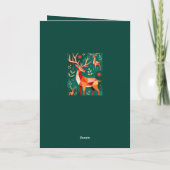 Minimalist Modern Geometric Kitschy Woodland Deer  Karte (Rückseite)