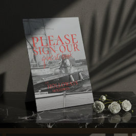 Minimalist Modern Handwritten Guest Book Sign Sockelschild