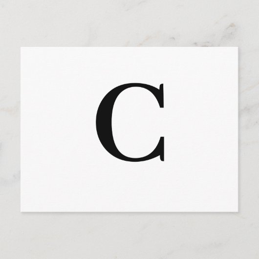 Minimalist Modern Initial Letter Design Postkarte (Vorderseite)