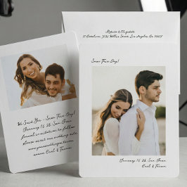 Minimalist Modern Insta Photo Film Simple Wedding Save The Date