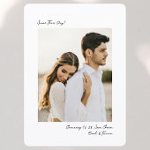 Minimalist Modern Insta Photo Film Simple Wedding Save The Date