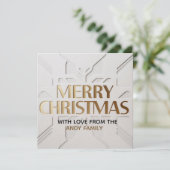 Minimalist Modern Merry Christmas Card Karte (Stehend Vorderseite)