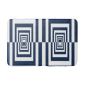 Minimalist Modern Navy Blue Geometric Badematte (Vorderseite)