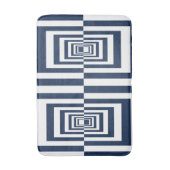 Minimalist Modern Navy Blue Geometric Badematte (Vorderseite Vertikal)