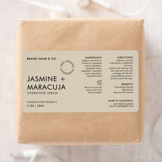 Minimalist Modern Organic Cosmetic Dropper Bottle (Insitu)