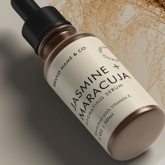 Minimalist Modern Organic Cosmetic Dropper Bottle