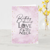 Minimalist Modern Photo Birthday Niece Karte (Gelbe Blume)