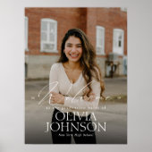 Minimalist & Modern Photo Graduation Party Welcome Poster (Vorne)