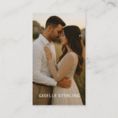 Minimalist Modern Photographer Photo Visitenkarte (Rückseite)