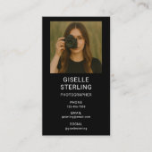 Minimalist Modern Photographer Photo Visitenkarte (Vorderseite)