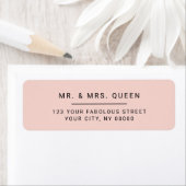 Minimalist Modern Pink Return Address Label (Insitu)