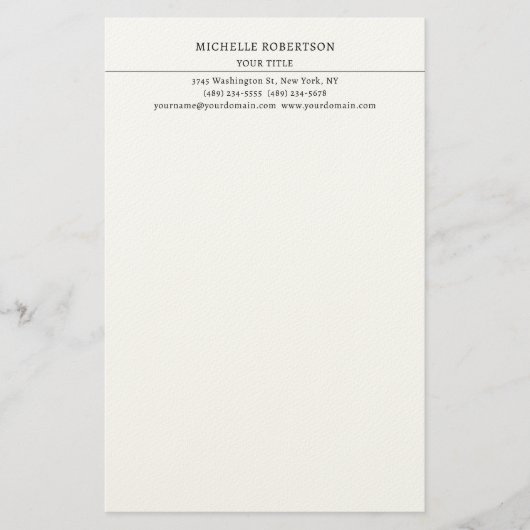 Minimalist Modern Professional Creative Briefpapier (Vorderseite)