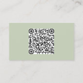 Minimalist Modern QR Code Wedding Enclosure Card Visitenkarte (Rückseite)