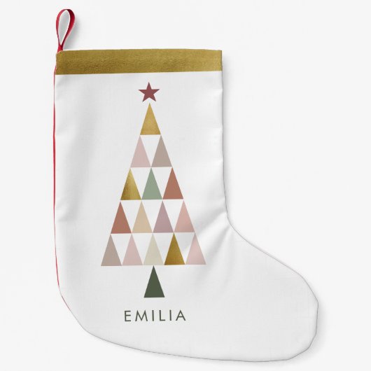 Minimalist Modern Scandi Simple Christmas Tree Kleiner Weihnachtsstrumpf (Vorderseite)