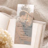 Minimalist Modern Script Bookmark Photo Save The Date