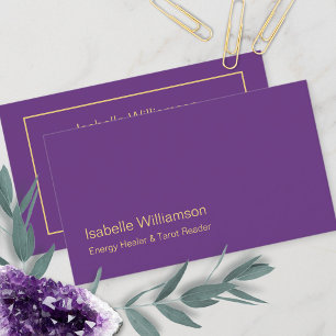 Minimalist Modern Simple Amethyst Mystical Simple Visitenkarte