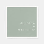 Minimalist Modern Simple Wedding Party Napkins Serviette (Vorderseite)
