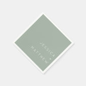 Minimalist Modern Simple Wedding Party Napkins Serviette (Ecke)