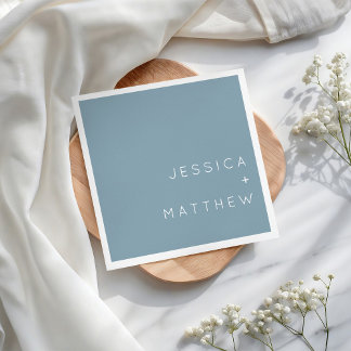 Minimalist Modern Simple Wedding Party Napkins Serviette