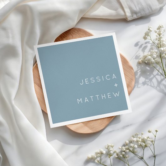Minimalist Modern Simple Wedding Party Napkins Serviette