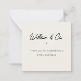 Minimalist Modern Small Business Thank You Card Mitteilungskarte