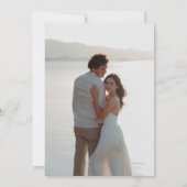 Minimalist Modern Square Photo Stylish Simple Save The Date (Rückseite)