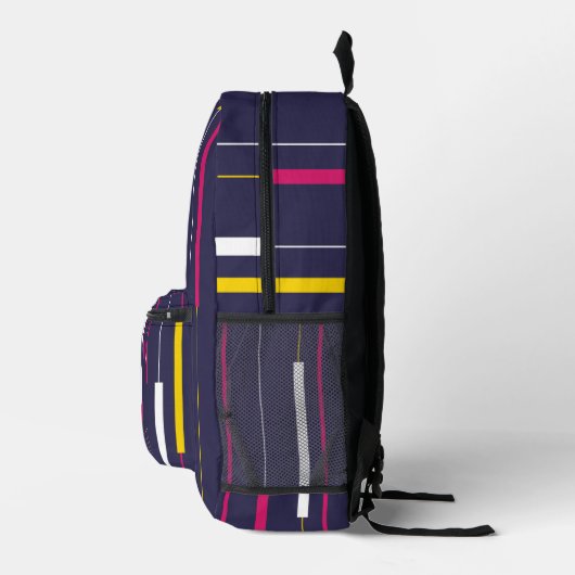 Minimalist Modern Stripes Backpack Bedruckter Rucksack (Rechts)