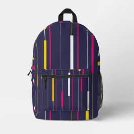 Minimalist Modern Stripes Backpack Bedruckter Rucksack