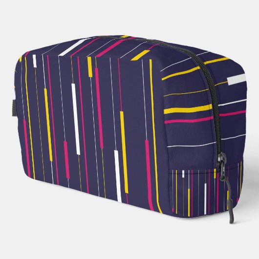 Minimalist Modern Stripes Cosmetic Bag Waschbeutel (Rechte Ecke)