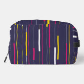 Minimalist Modern Stripes Cosmetic Bag Waschbeutel (Rückseite)