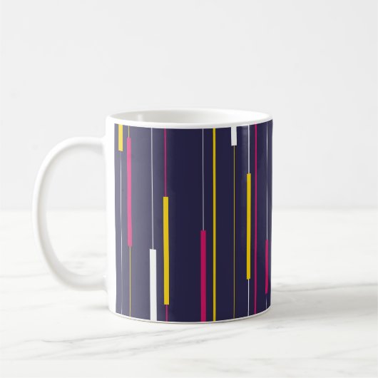 Minimalist Modern Stripes Kaffeetasse (Links)
