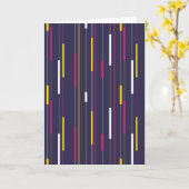 Minimalist Modern Stripes Karte (Gelbe Blume)