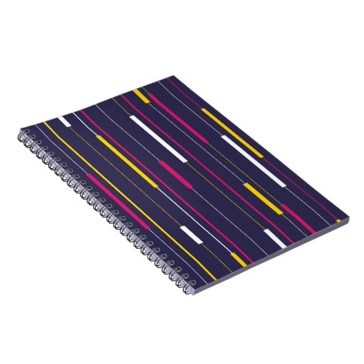 Minimalist Modern Stripes Spiral Notebook Notizblock (Rechte Seite)