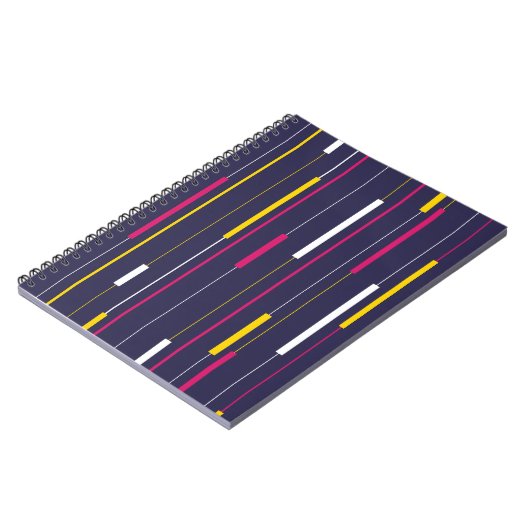 Minimalist Modern Stripes Spiral Notebook Notizblock (Linke Seite)