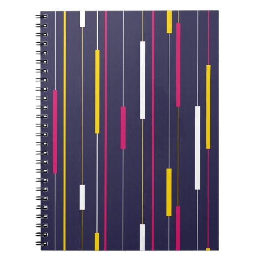 Minimalist Modern Stripes Spiral Notebook Notizblock (Vorderseite)