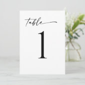 Minimalist Modern Table Number (Stehend Vorderseite)