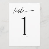 Minimalist Modern Table Number (Vorderseite)