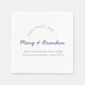 Minimalist Modern Typography Fun Fact Wedding Serviette (Vorderseite)