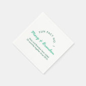 Minimalist Modern Typography Fun Fact Wedding Serviette (Ecke)