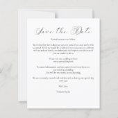 Minimalist Modern Typography Script Wedding Photo (Rückseite)
