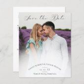 Minimalist Modern Typography Script Wedding Photo (Vorne/Hinten)