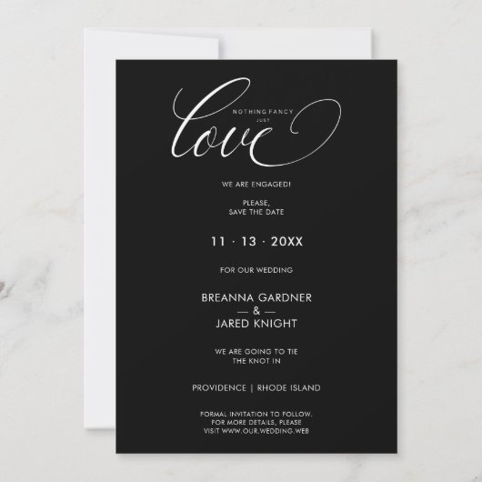 Minimalist Modern Vellum Effect Photo Wedding Save The Date (Rückseite)