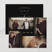 Minimalist Modern Wedding Collage Four Photos (Vorne/Hinten)