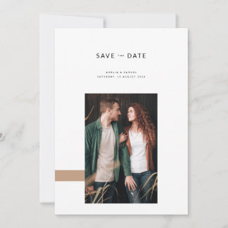Minimalist Modern Wedding Photo Save The Date
