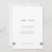 Minimalist Modern Wedding Photo Save The Date (Rückseite)